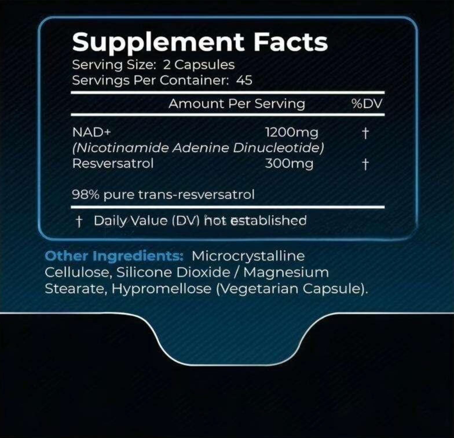 Suplemento NAD+ y Resveratrol Wellness LabsRx